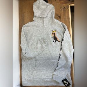 Jean Michel Basquiat Dino Graphic Hooded Sweater Size XL (16)
